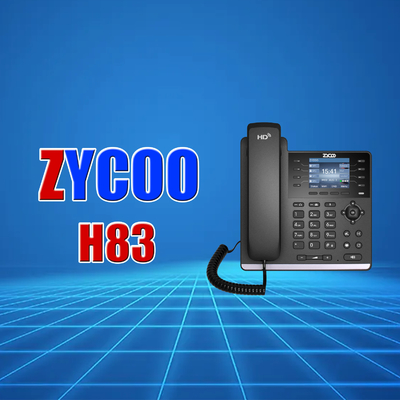 Tela 320x240 CooFone H83 VoIP Telefone de mesa Montagem na parede Telefone VoIP Poe